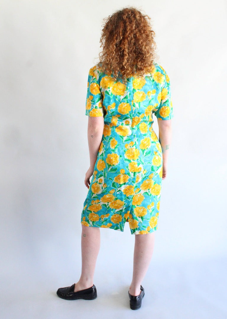 Vintage Floral Dress D0252 - Recycled.Clothing