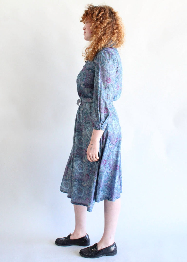 Vintage Paisley Dress D0243