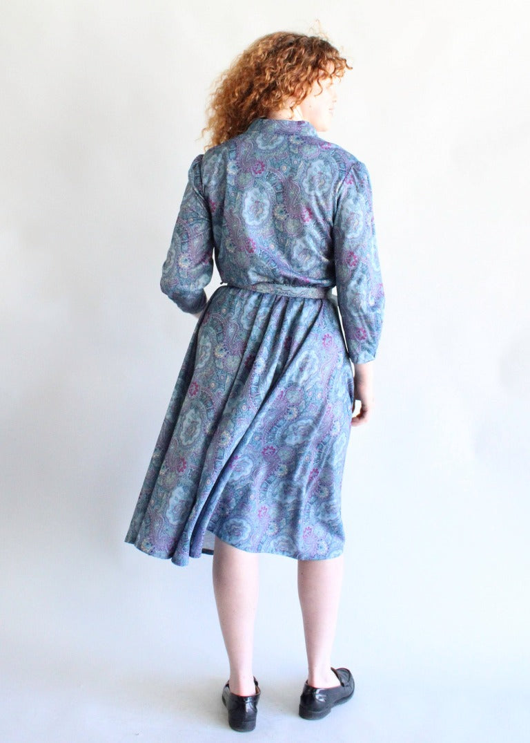 Vintage Paisley Dress D0243