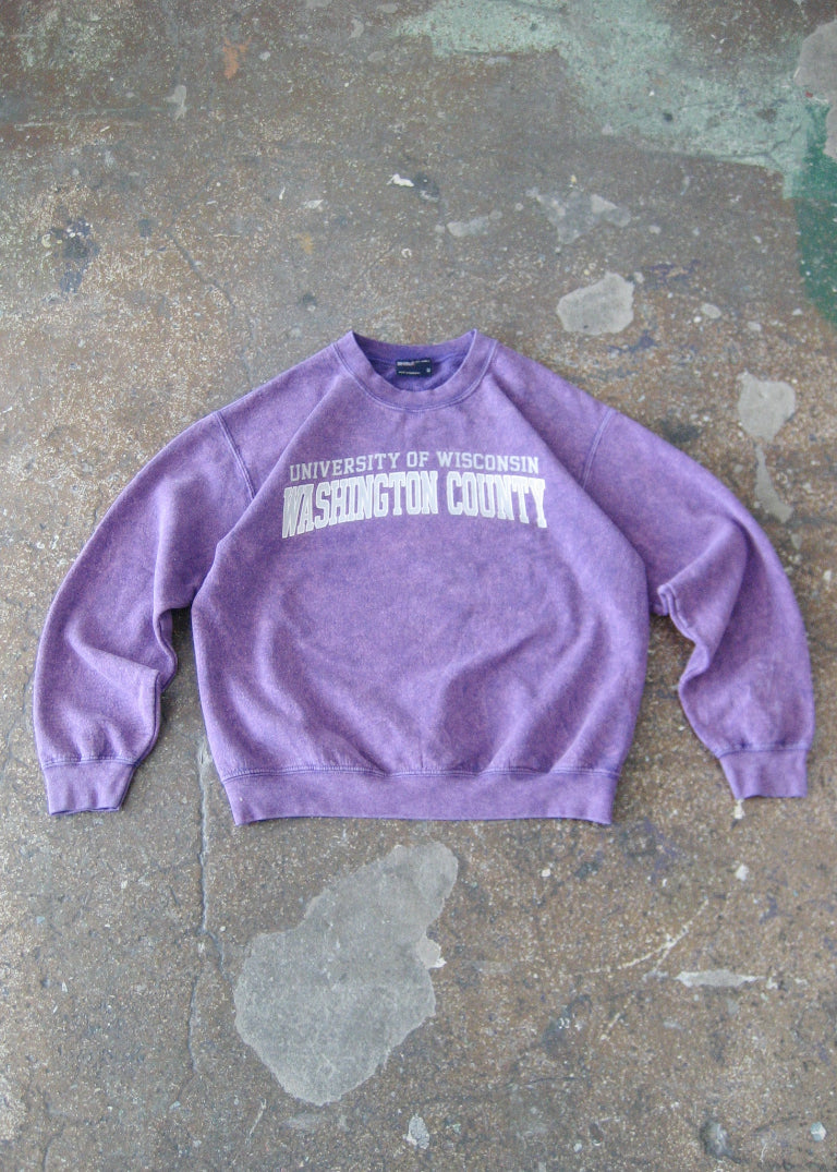 RCYCLD Acid Wash Graphic Crewneck