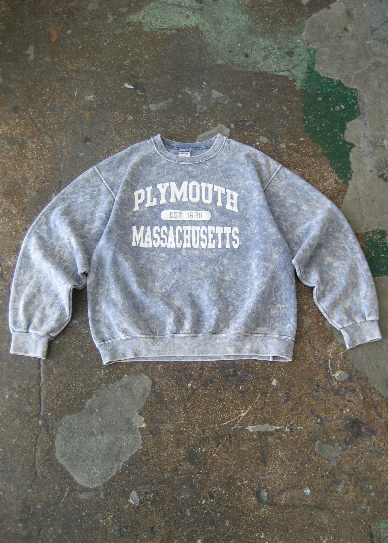 RCYCLD Acid Wash Graphic Crewneck