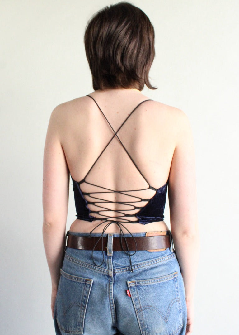 RCYCLD Strappy Velvet Tank