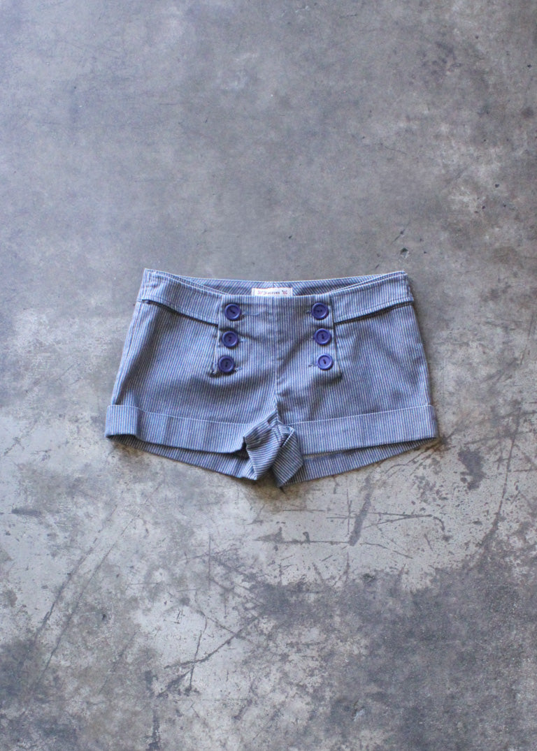 Y2K Striped Micro Short