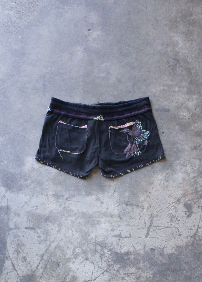 Y2K Embroidered Micro Short
