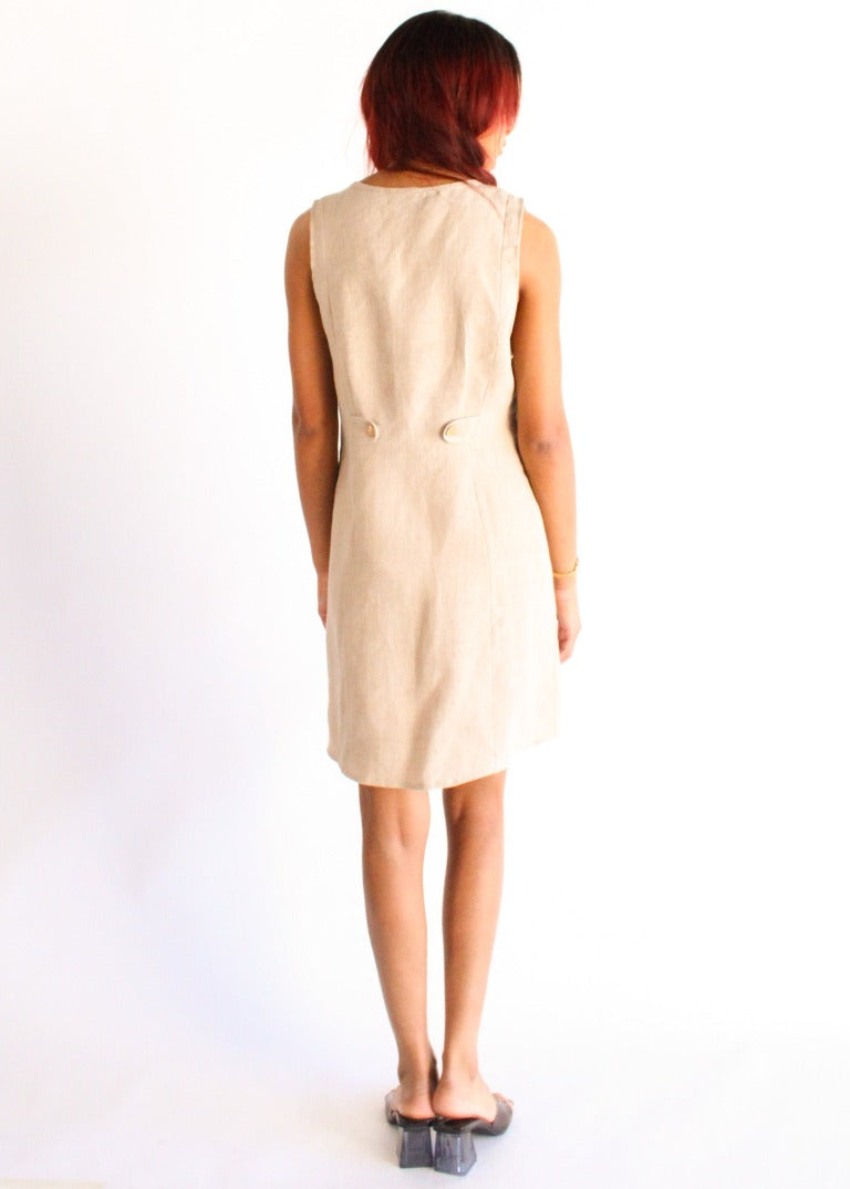 Vintage Linen Dress D0454