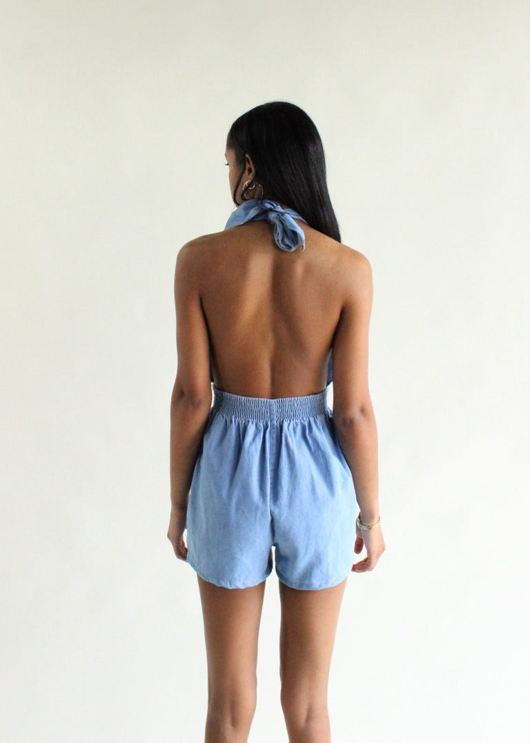 RCYCLD Denim Romper