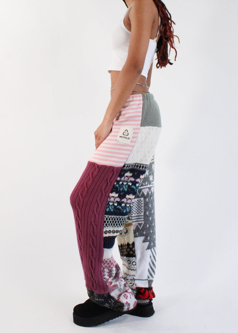 RCYCLD Knit Sweater Pieced Pants