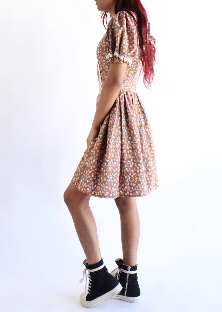 Vintage Floral Dress D0317