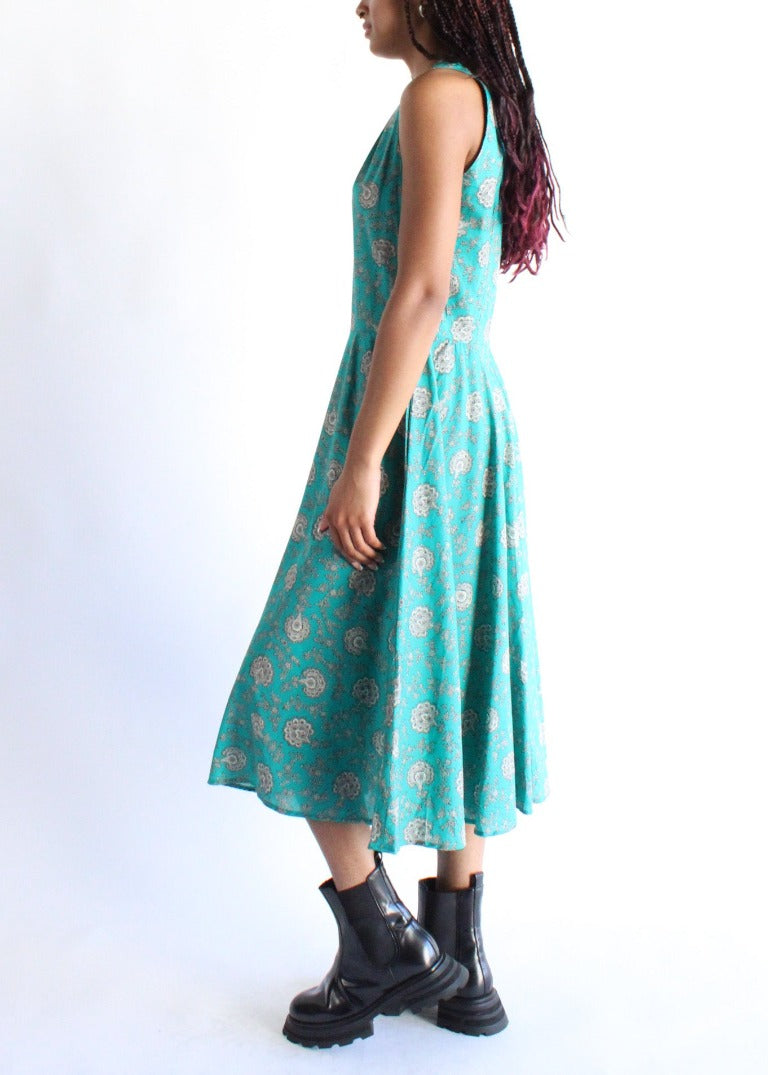Vintage Paisley Dress D0540