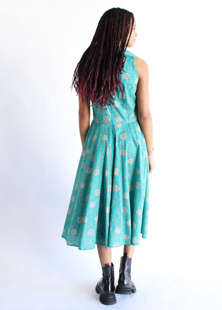 Vintage Paisley Dress D0540
