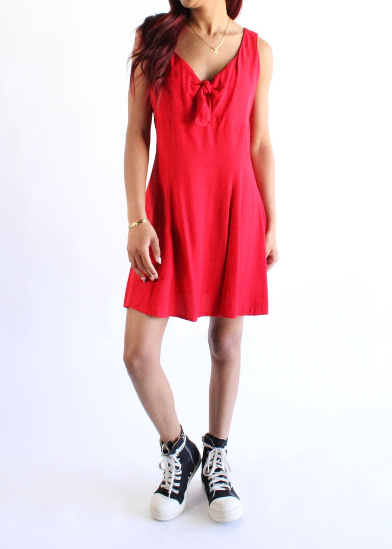 Vintage Red Dress D0137