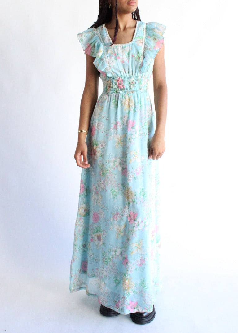 Vintage Floral Dress D0483