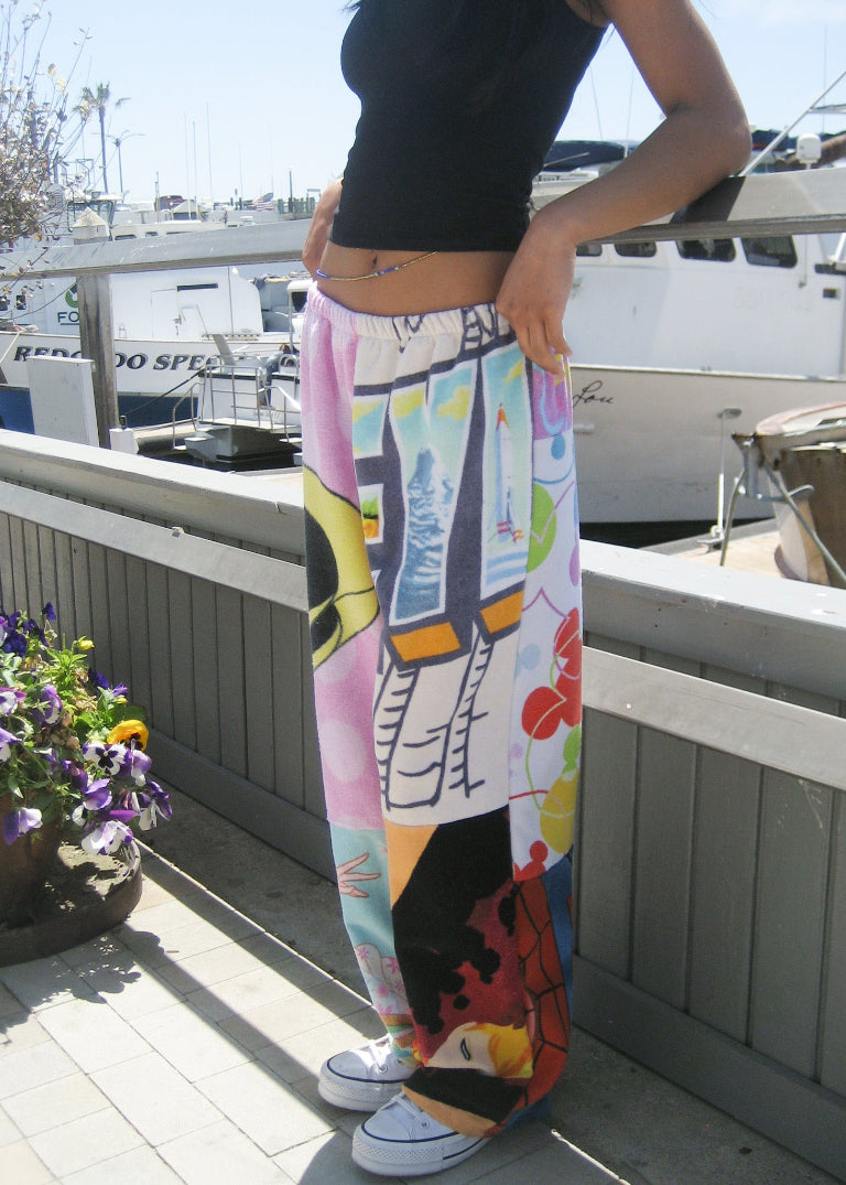 RCYCLD Cartoon Towel Pieced Pants