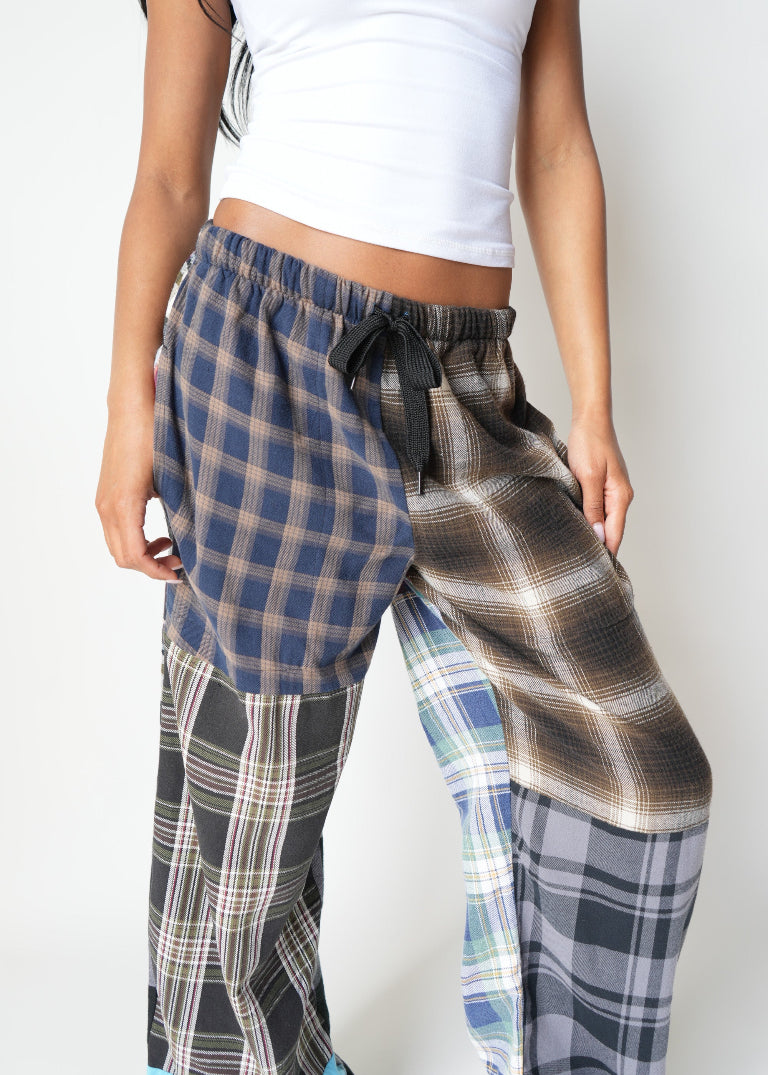 RCYCLD Flannel Pieced Easy Pant