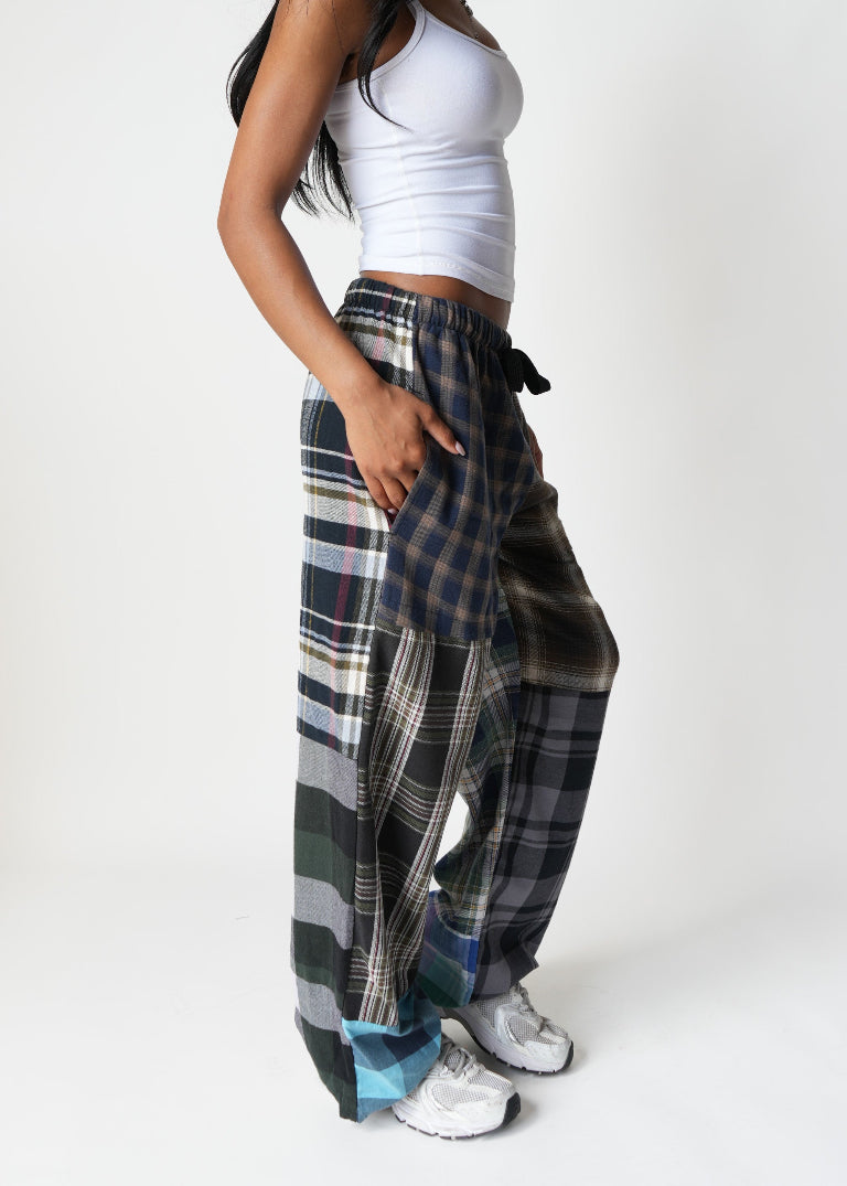 RCYCLD Flannel Pieced Easy Pant