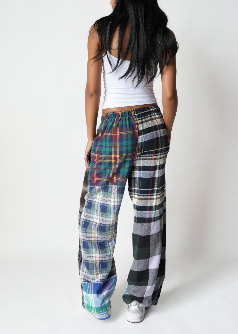 RCYCLD Flannel Pieced Easy Pant