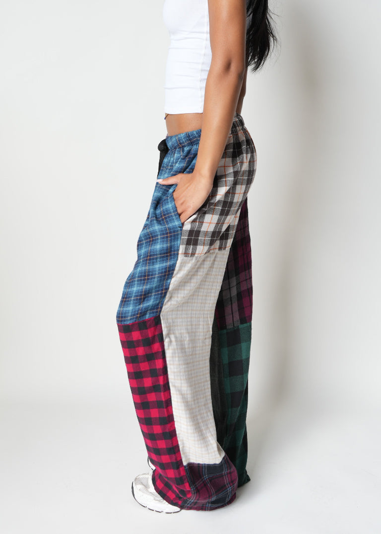 RCYCLD Flannel Pieced Easy Pant
