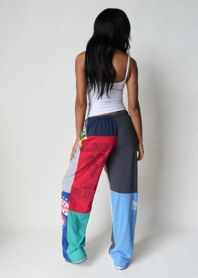 RCYCLD Graphic Tee Pieced Easy Pant
