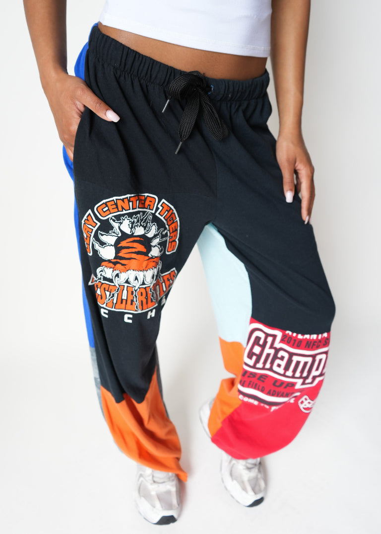 RCYCLD Graphic Tee Pieced Easy Pant