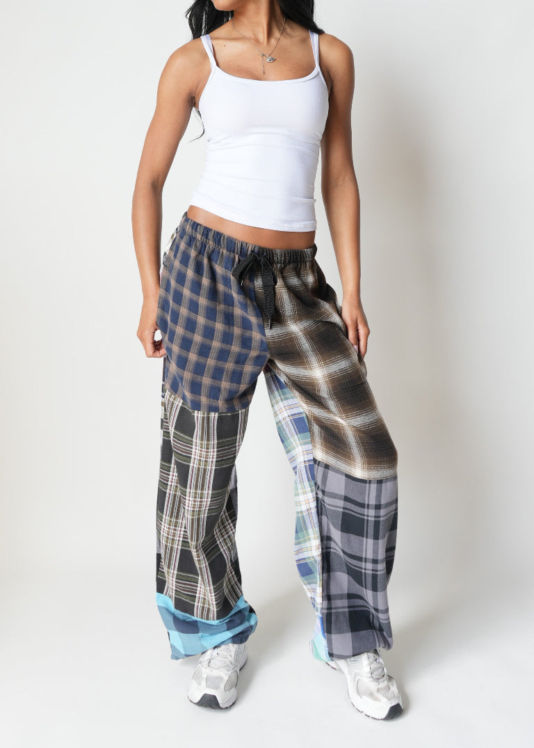 RCYCLD Flannel Pieced Easy Pant