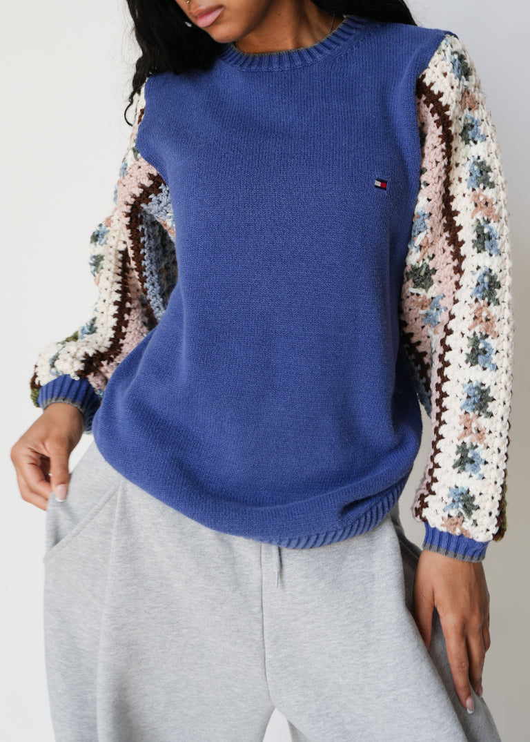RCYCLD Crochet Sleeve Sweater