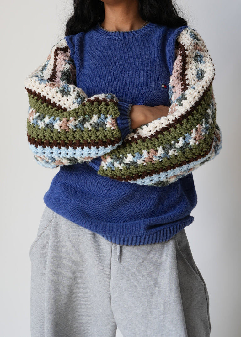 RCYCLD Crochet Sleeve Sweater