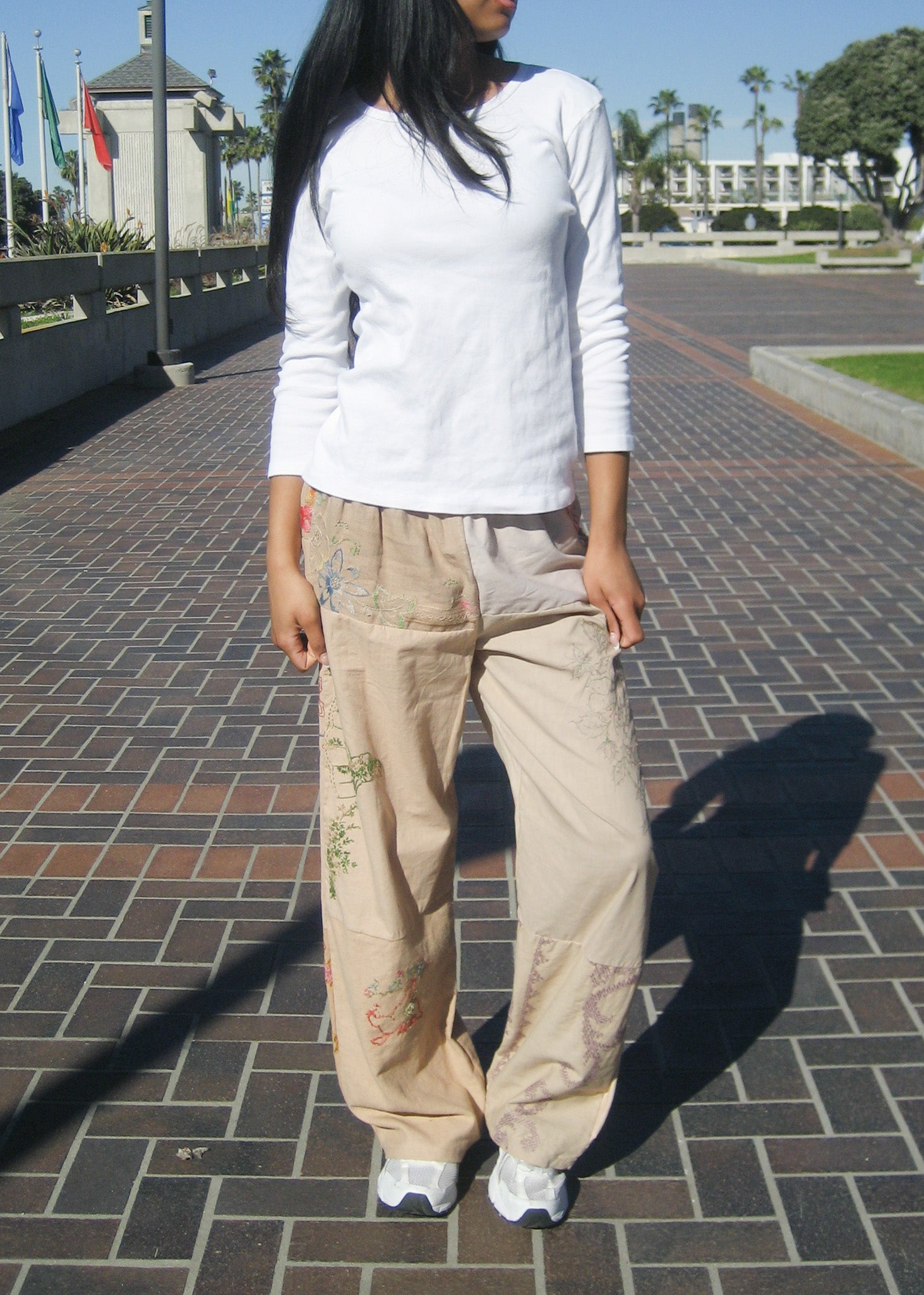 RCYCLD Embroidered Pieced Pant