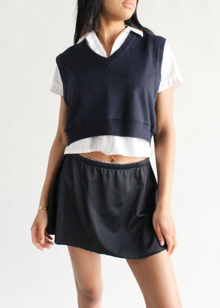 RCYCLD Cropped Sweater Vest