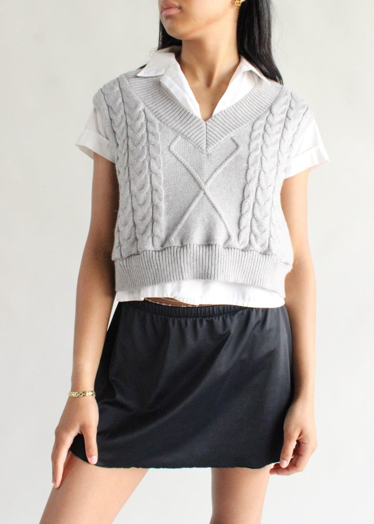 RCYCLD Cropped Sweater Vest