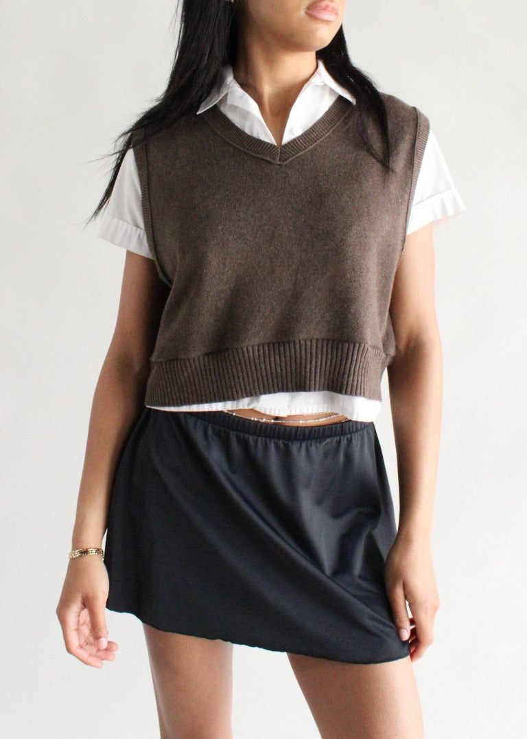 RCYCLD Cropped Sweater Vest