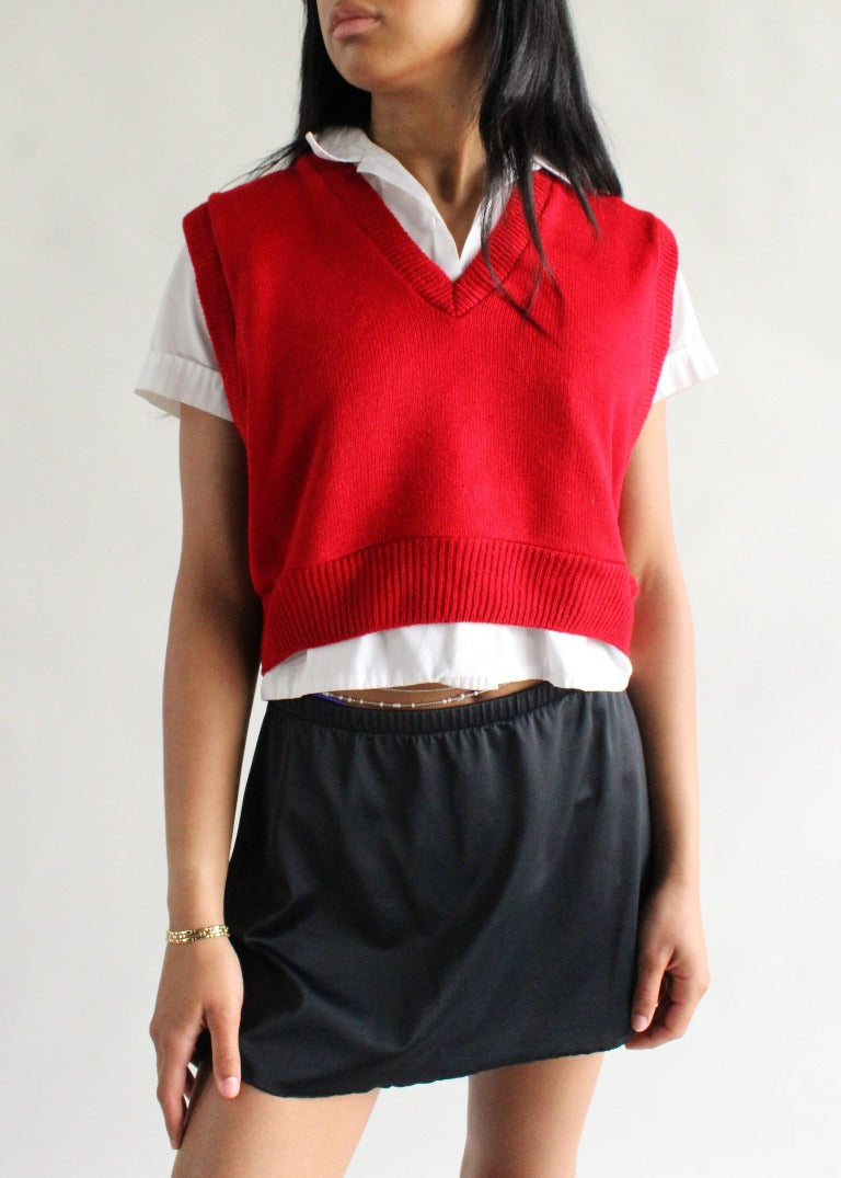 RCYCLD Cropped Sweater Vest