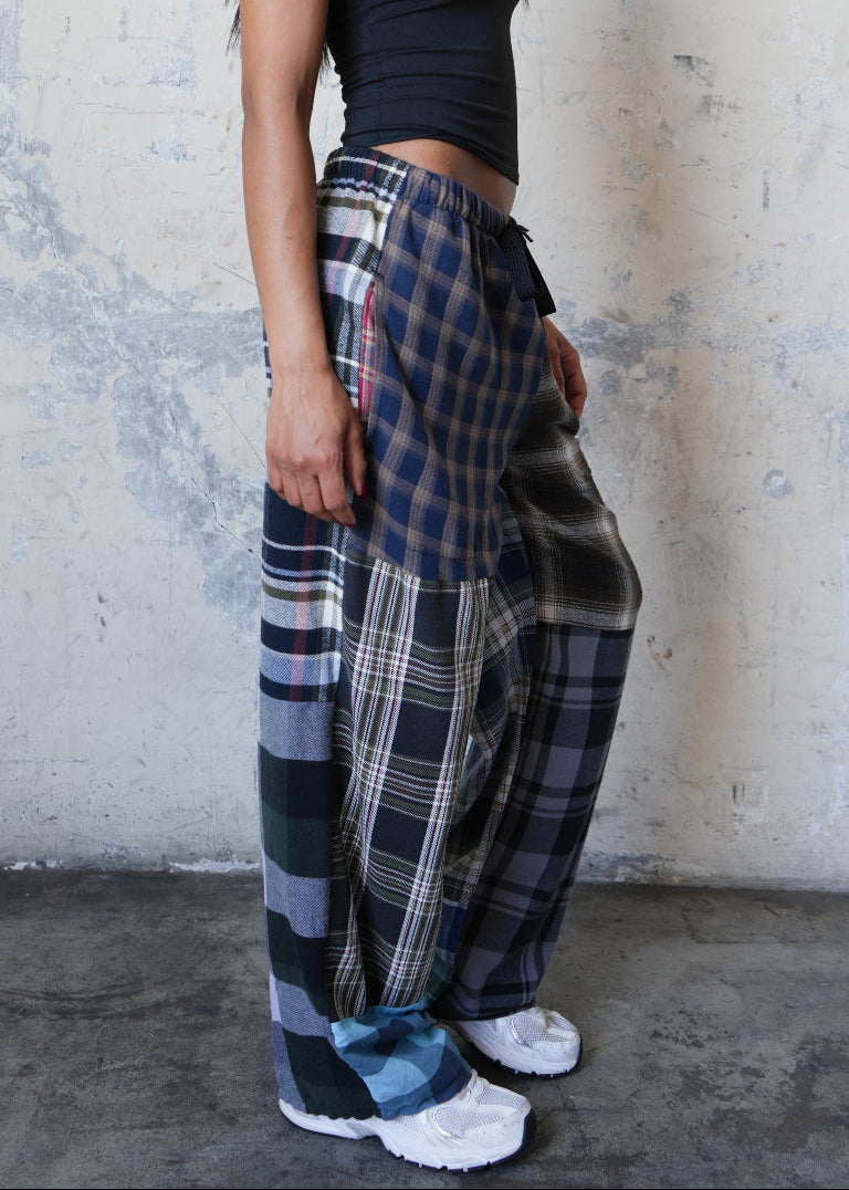 RCYCLD Flannel Pieced Easy Pant