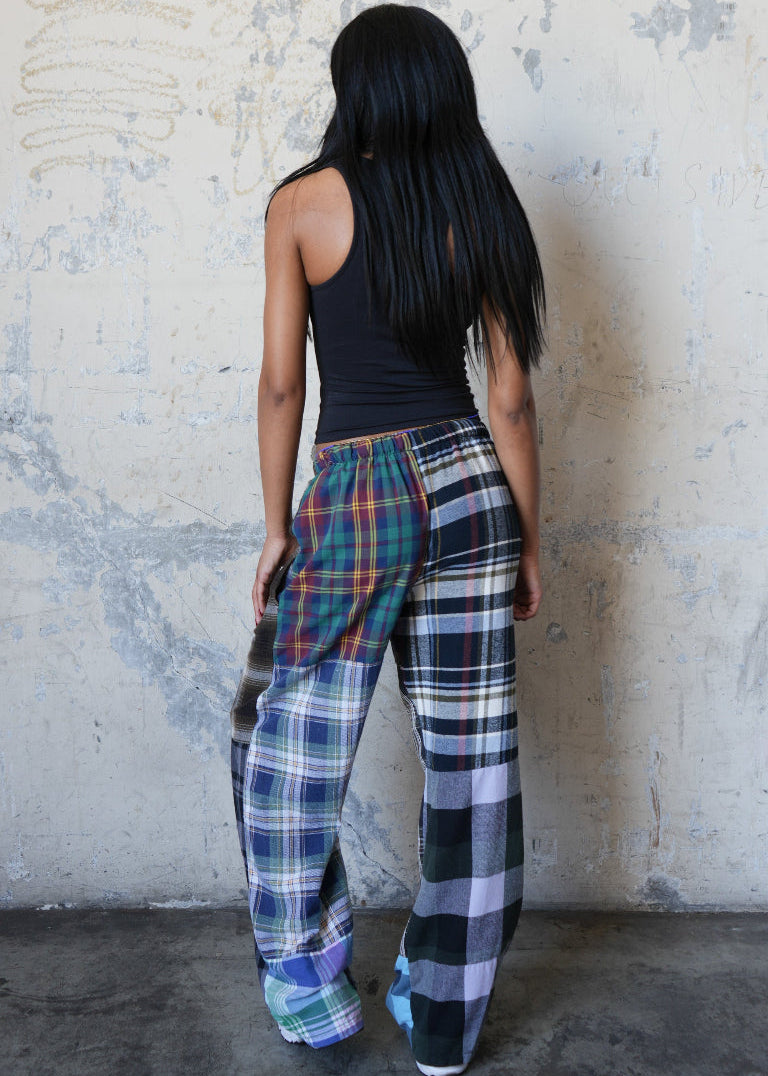 RCYCLD Flannel Pieced Easy Pant