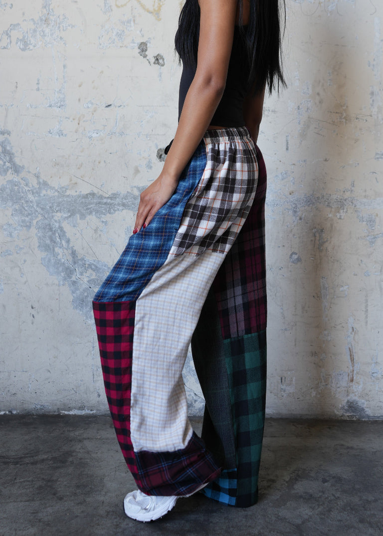 RCYCLD Flannel Pieced Easy Pant