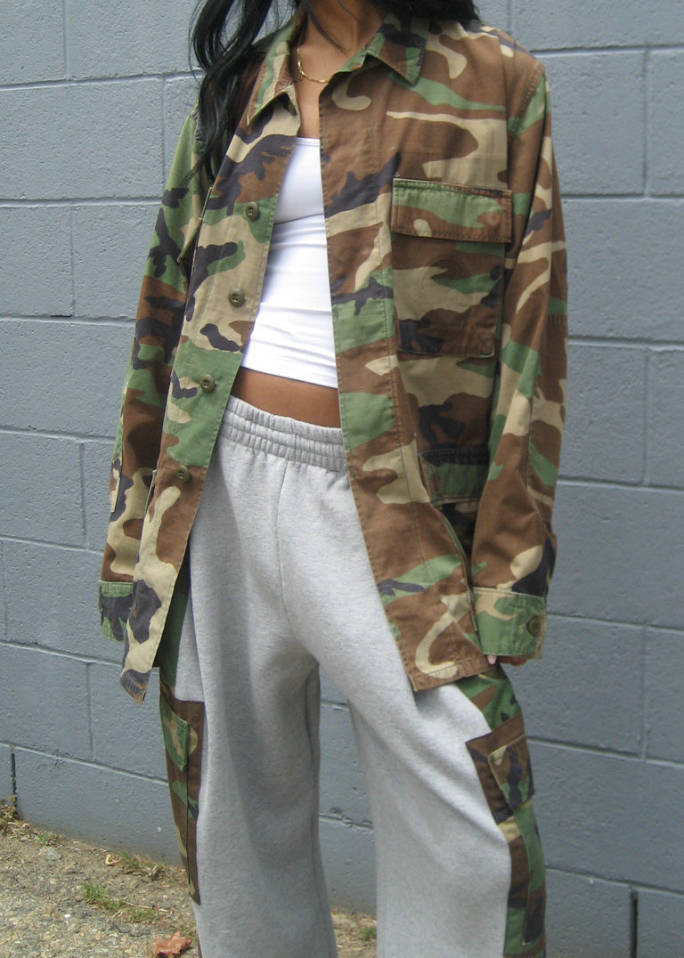 Vintage Camouflage Utility Shirt