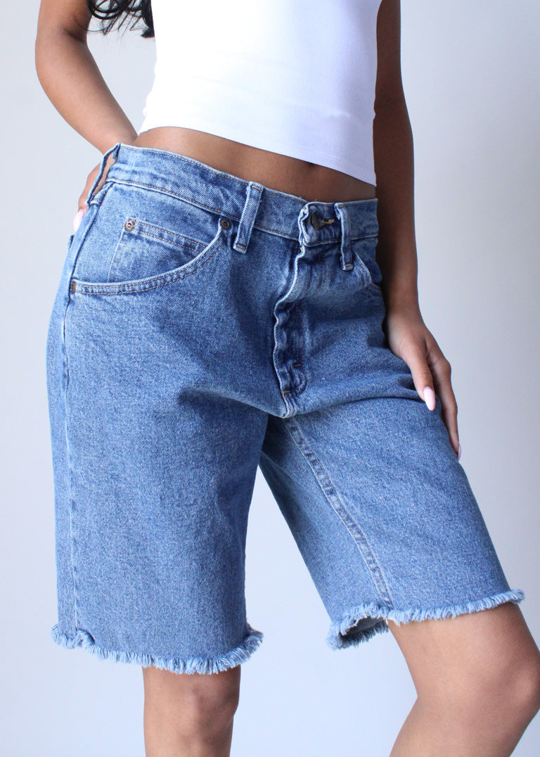 Vintage Wrangler Denim Cut Off Shorts Long Line