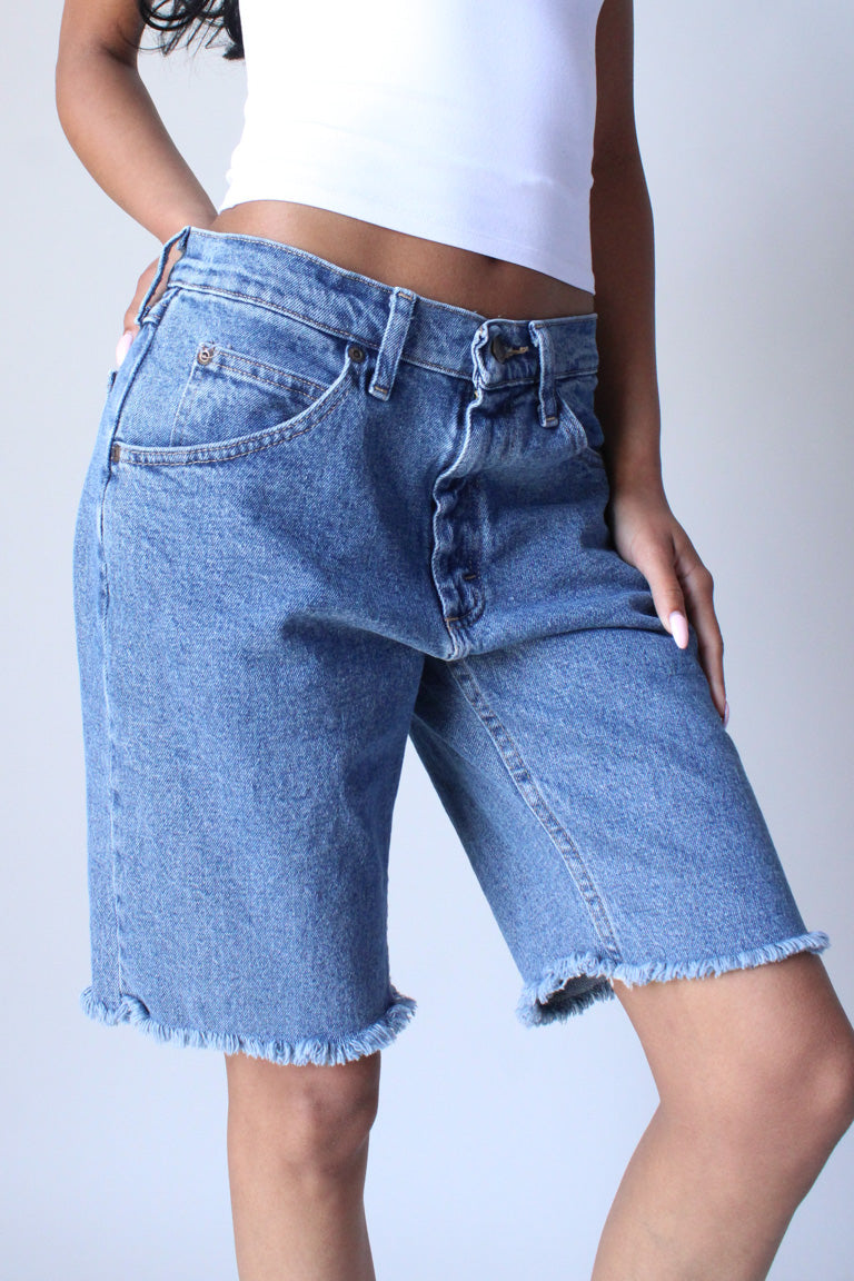 Vintage Wrangler Denim Cut Off Shorts Long Line