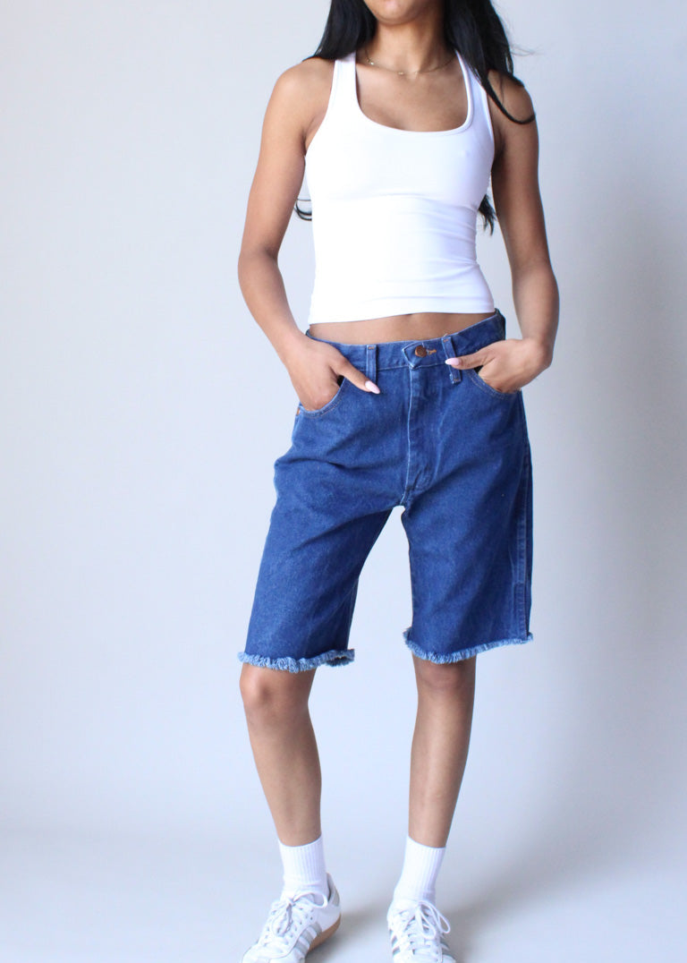 Vintage Wrangler Denim Cut Off Shorts Long Line