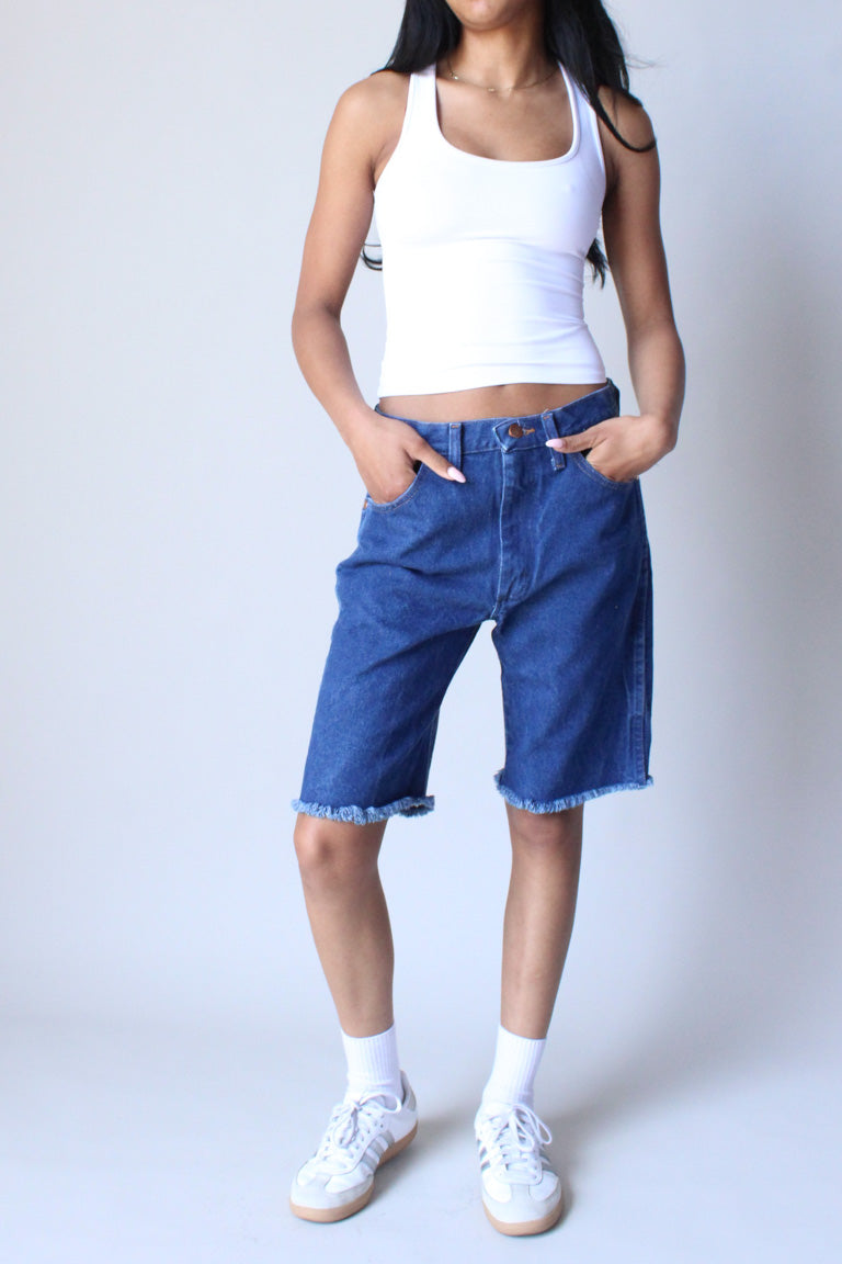 Vintage Wrangler Denim Cut Off Shorts Long Line