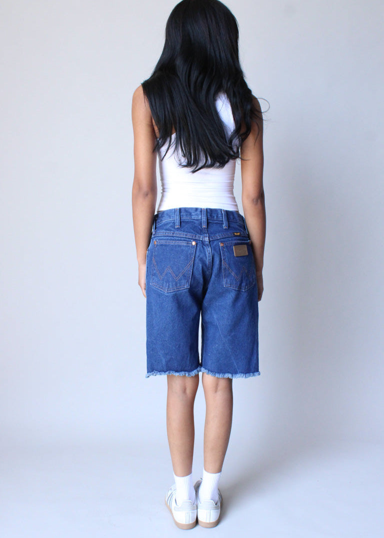 Vintage Wrangler Denim Cut Off Shorts Long Line