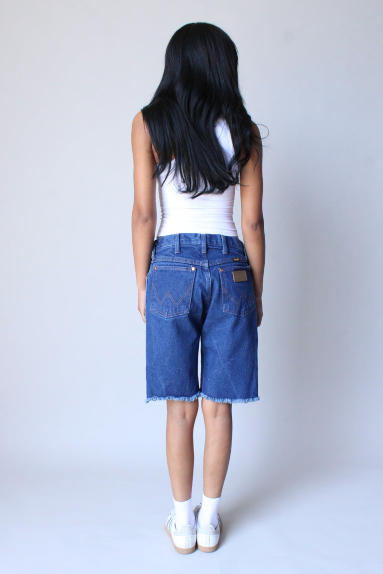 Vintage Wrangler Denim Cut Off Shorts Long Line
