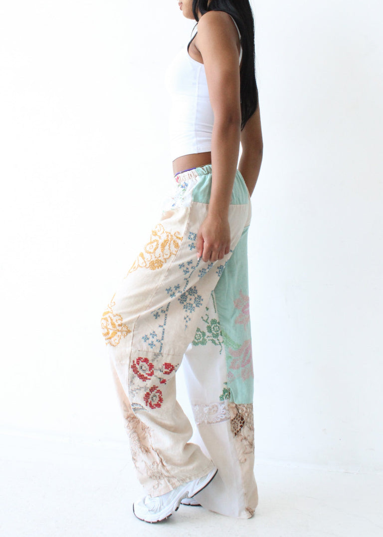 RCYCLD Embroidered Pieced Pant