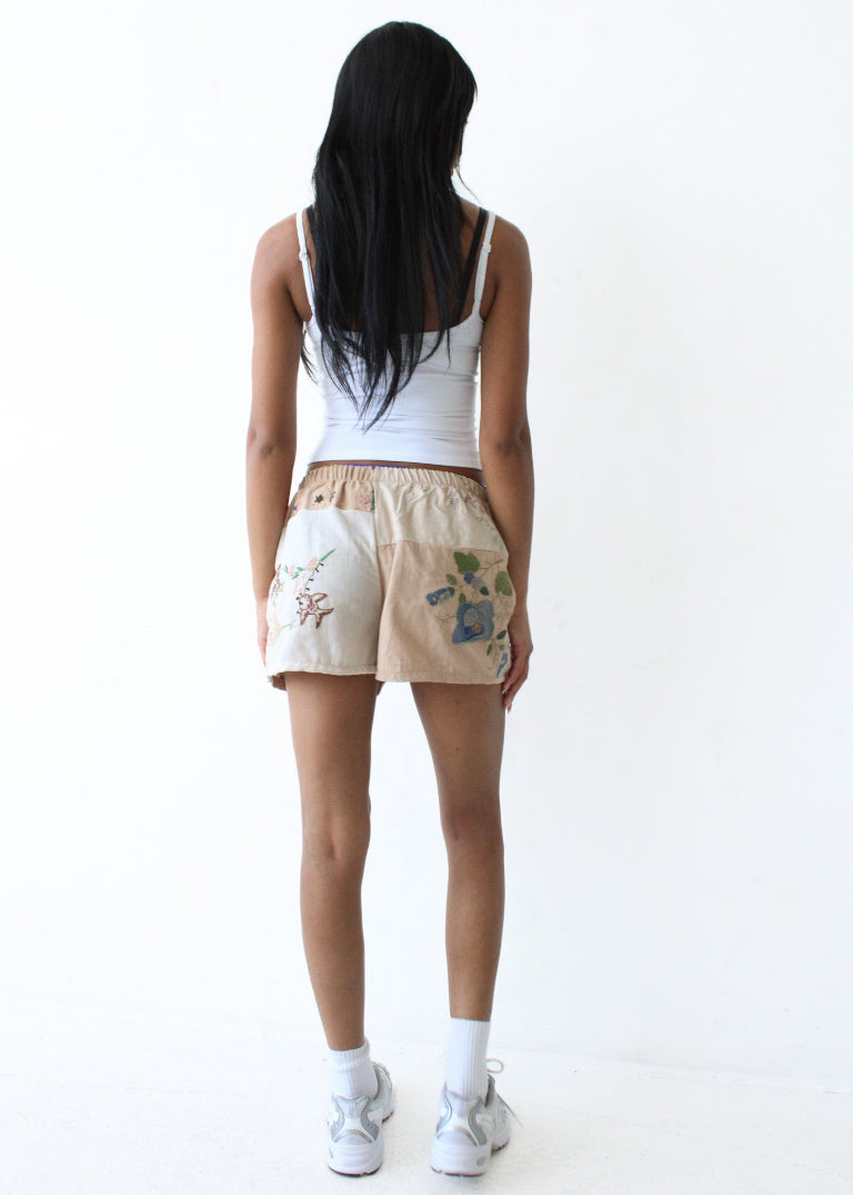 RCYCLD Embroidered Pieced Shorts