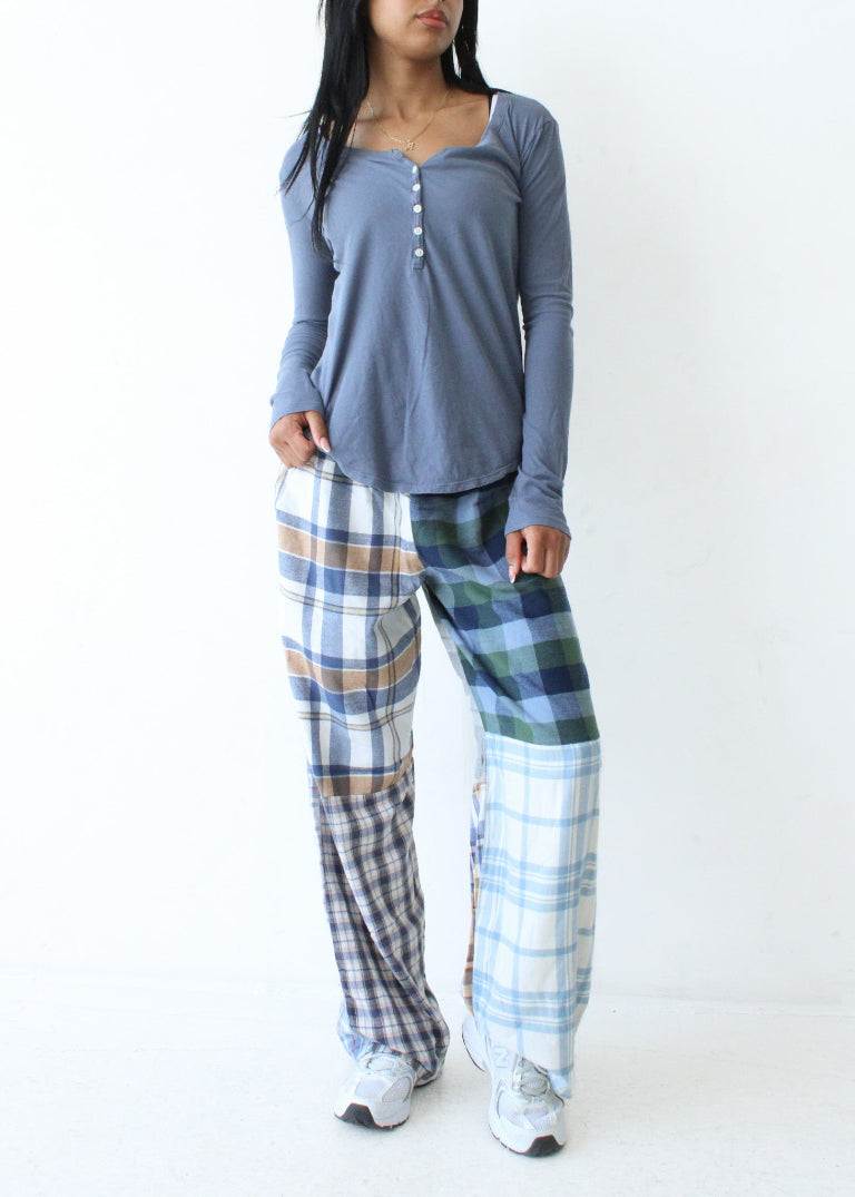 RCYCLD Flannel Pieced Pants