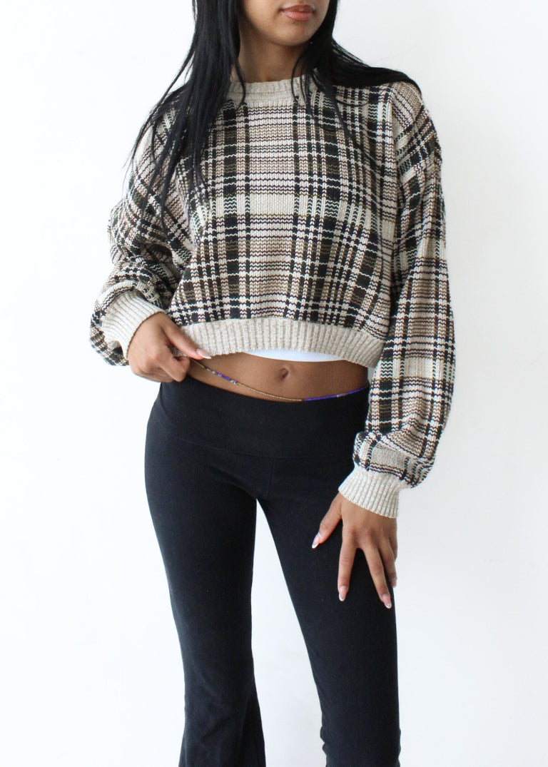RCYCLD Cropped Knit Sweater