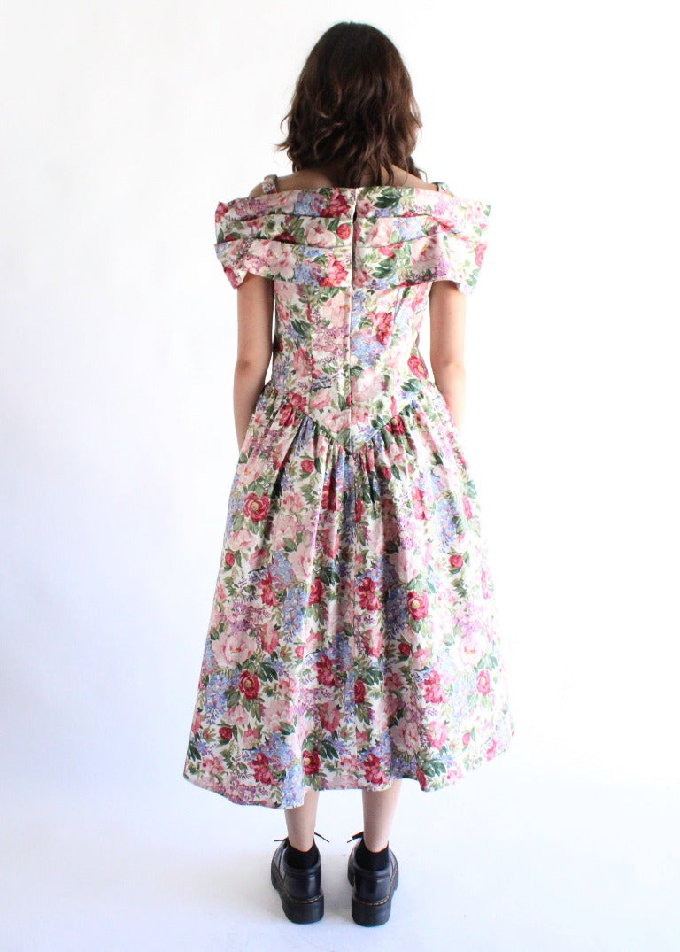 Vintage Floral Dress D0158
