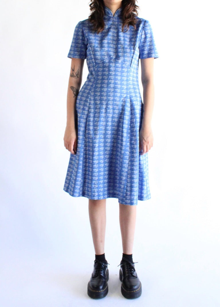 Vintage Printed Dress D0150