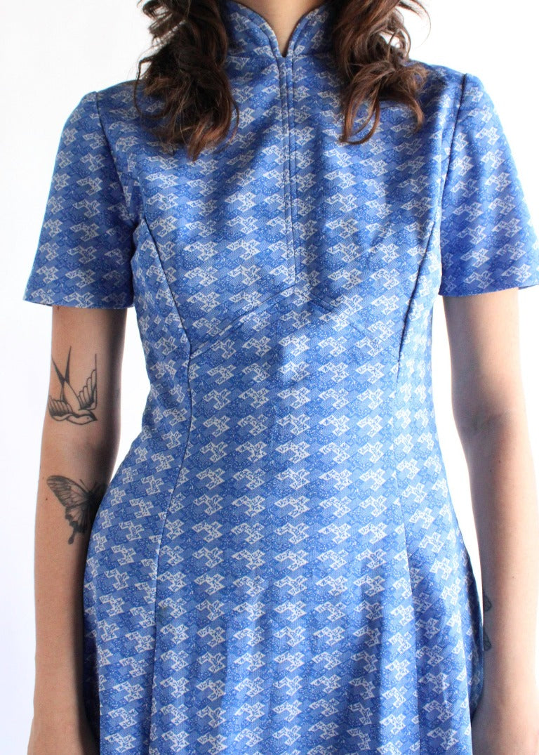 Vintage Printed Dress D0150