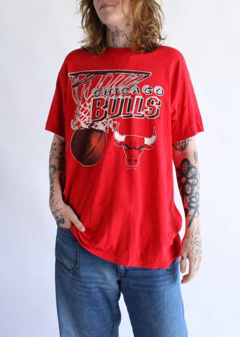 chicago bulls gear Vintage Chicago Bulls Tee T1308