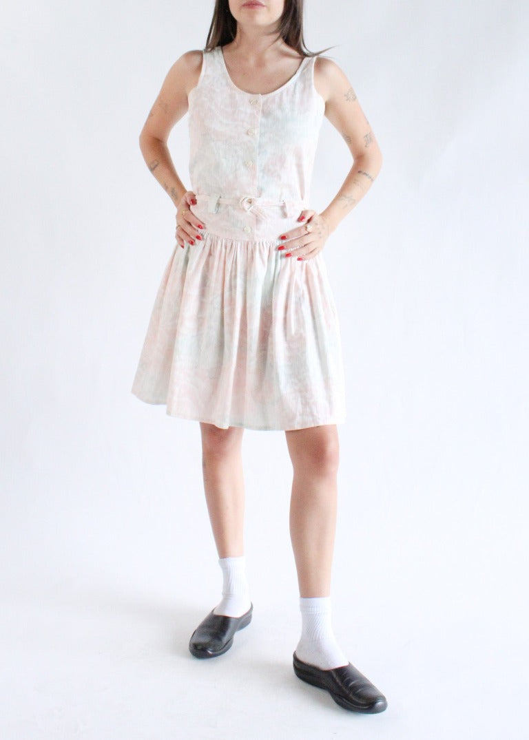 Vintage Printed Dress D0247